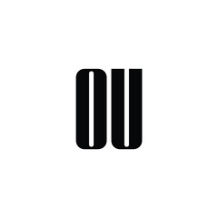 OU monogram logo design letter text name symbol monochrome logotype alphabet character simple logo