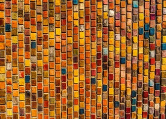 Fototapeta premium Drone Brick Wall Surface, Architectural Photography, Urban Scenery