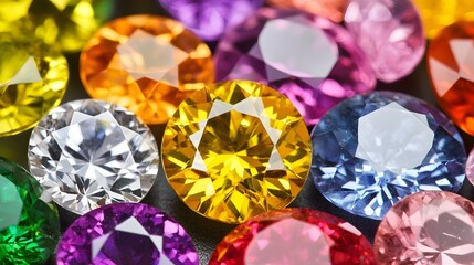 Fototapeta premium Vibrant Collection of Colorful Gemstones