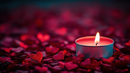 Romantic candlelit atmosphere intimate setting photography soft lighting close-up view love concept