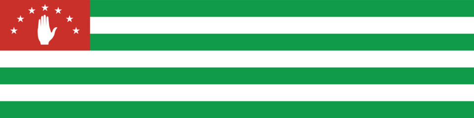Abkhazia flag long banner digital vector illustration