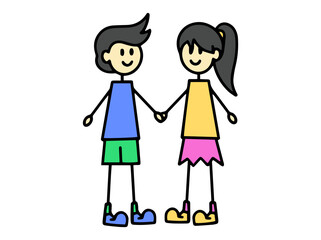 Valentine Day Couple Holding Hans