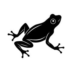 frog silhouette isolated on white background