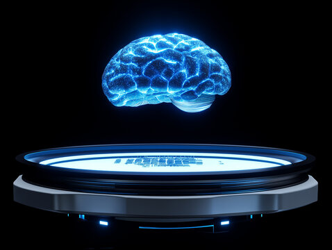 3D rendering,Concept of human intelligence with human brain,Artificial Intelligence, AI Technology, thinking concept.