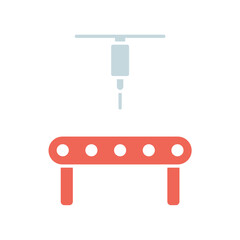 Icon a machinery, isolated against a clean background.