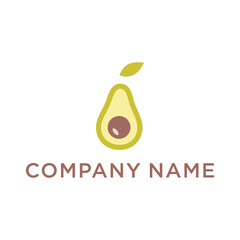 avocado fruit with one leaf