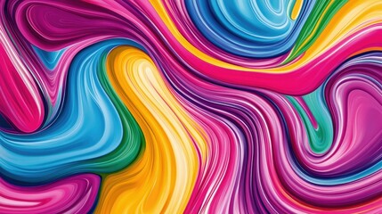 Vibrant swirls of color in abstract art