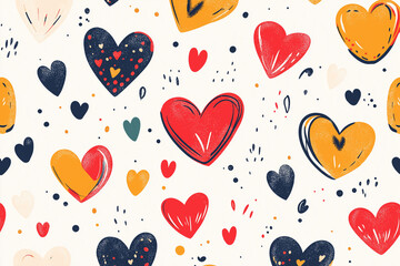 colorful hearts background