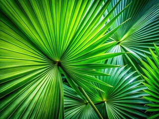 Lush Green Palm Leaves - Close-Up Documentary Photography