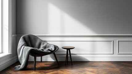 Cozy Corner with Modern Chair and Side Table