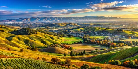 East Bay Views from Pleasanton Ridge - Livermore Valley AI Art