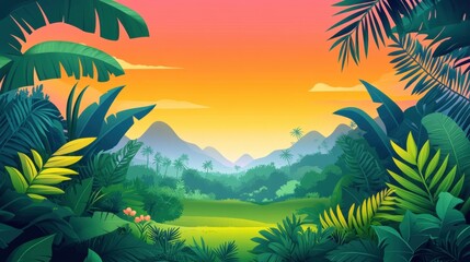 Tropical Sunset Landscape