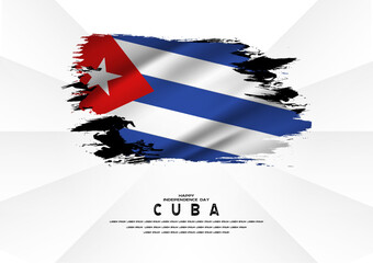 Happy Independence Day Cuba, Cuba flag