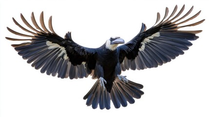 White-Crested Hornbill in Flight