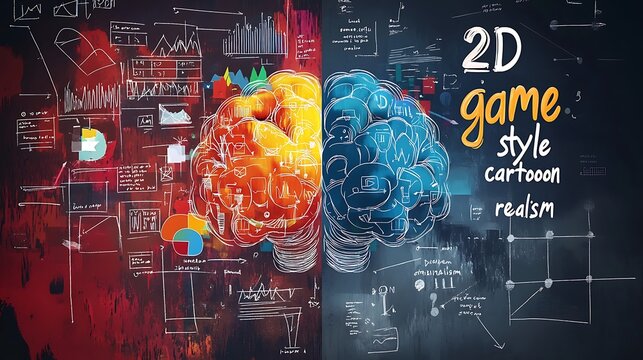 A colorful background with mathematical equations