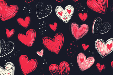 seamless pattern with hearts