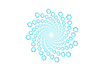 Green oriental mandala. Doodle design element
