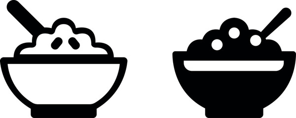 Bowl of Cereal Vector Icon Set - Nutritious and Fun Breakfast Graphics