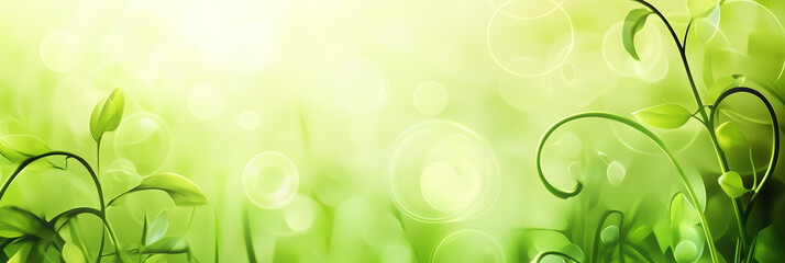 Fototapeta premium Sunlit Vine Scene With Abstract Green Elements