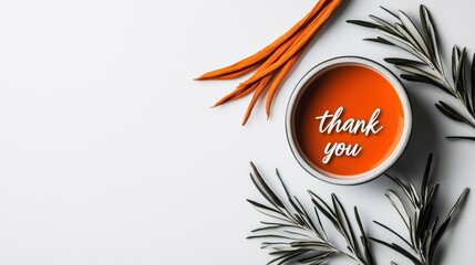 Obraz premium Elegant thank-you cards write with a brush minimalistic design