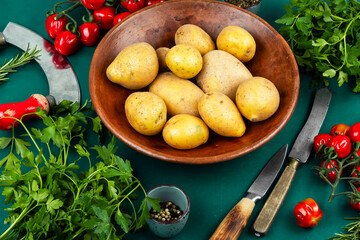 Harvest vegetables on the table