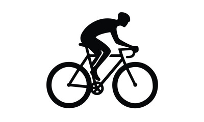 cycle Vector, Flat bicycle icon, bicycle silhouette vector white background