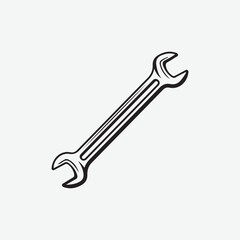 Wrench hand drawn illustration artwork