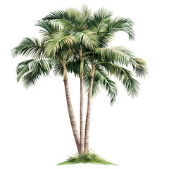Palm tree, cutout, detailed cutout of palm tree, palm tree, graphic cutout, palm tree cutout design, realistic cutout of palm tree, on a transparent backgrounds