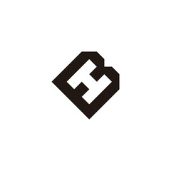 Letter B or H square geometric symbol simple logo vector