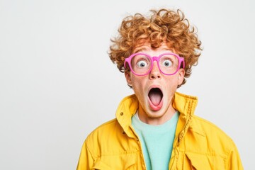 Young man expresses amazement after winning a raffle at a community fair event