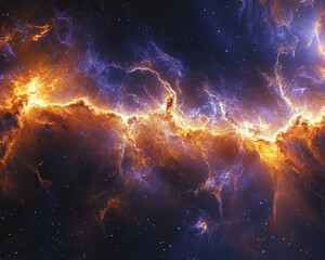 Obraz premium Cosmic nebula a stunning celestial explosion