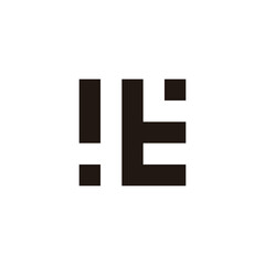 Letter t squares geometric symbol simple logo vector