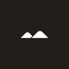 Hills or mountains geometric symbol  simple logo vector