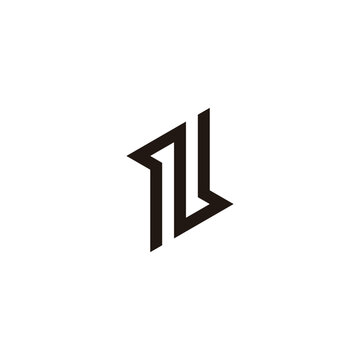 recommend clip art: Letter N and z line geometric symbol  simple logo vector