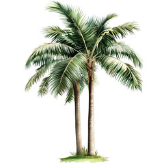 Palm tree, cutout, detailed cutout of palm tree, palm tree, graphic cutout, palm tree cutout design, realistic cutout of palm tree, on a transparent backgrounds