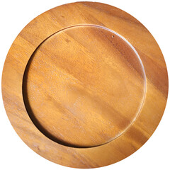 natural mahogany circle board isolated object