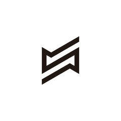 Letter S technology geometric symbol simple logo vector
