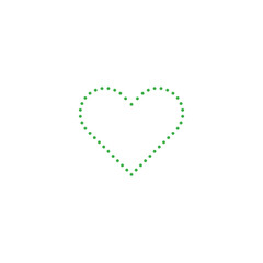 Heart, dots geometric symbol simple logo vector