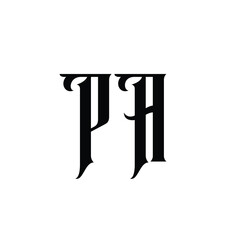 PA monogram logo design letter text name symbol monochrome logotype alphabet character simple logo