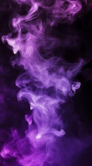 Fototapeta premium swirl of purple smoke on dark background for mystical design and ethereal overlay applications