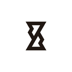 Number 8 triangle, cool geometric symbol simple logo vector