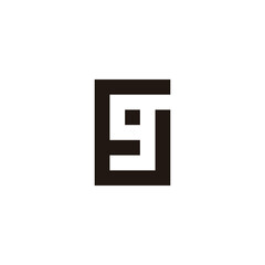 Letter Gg square, geometric symbol simple logo vector