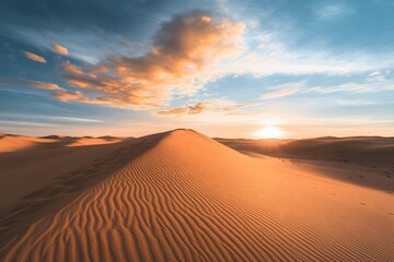 sunset in the desert , Generative AI	
