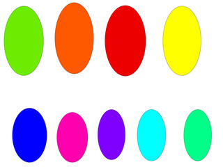 Set of colorful easter eggs design on vector white background