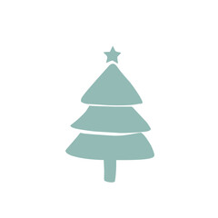 Christmas Tree vector silhouette 