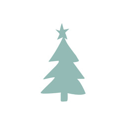 Christmas Tree vector silhouette 
