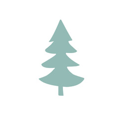 Christmas Tree vector silhouette 