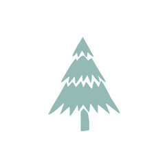 Christmas Tree vector silhouette 