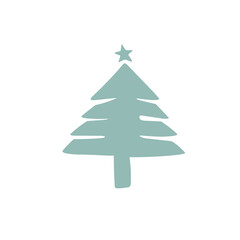 Christmas Tree vector silhouette 