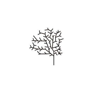 Tree, illustration, epic geometric symbol simple logo vector
